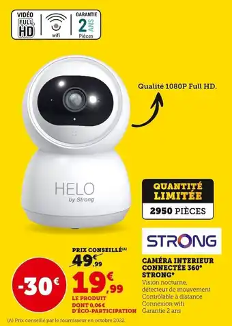 Super U Camera Interieur Connetee 360 Strong offre