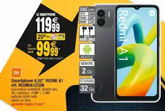Cora x Carrefour Smartphone 6.52" redmi a1 réf.redmia 1232n offre