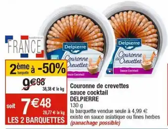 Couronne de crevettes sauce coctail delpierre