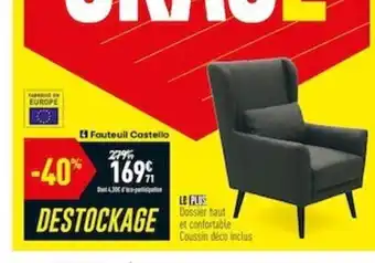 Conforama Fauteuil Castello offre