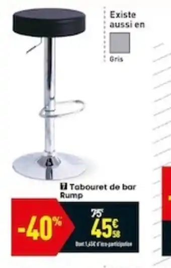Conforama Tabouret de bar Rump offre