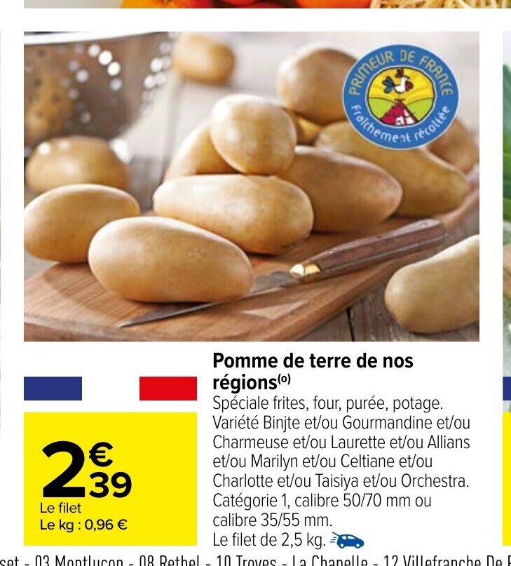 Carrefour Pomme De Terre De Nos Regions offre