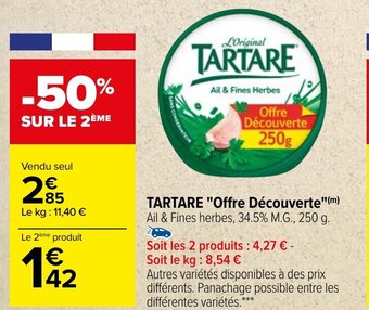 Carrefour Tartare 'Offre Decouverte" offre