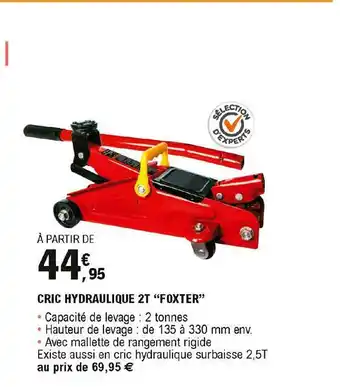 E.Leclerc L'Auto Cric Hydraulique 2t "foxter" offre