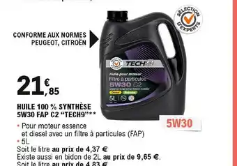 E.Leclerc L'Auto Huile 100% Synthèse 5w30 Fap C2 "tech9" offre
