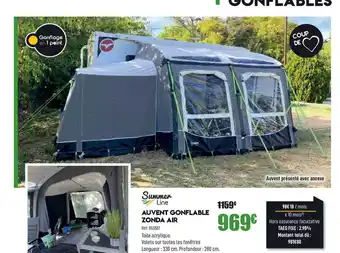 Narbonne accessoires Auvent Gonflable Zonda Air Summer Line offre
