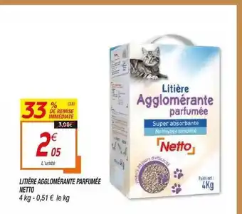 Netto Litière Agglomérante Parfumée Netto offre