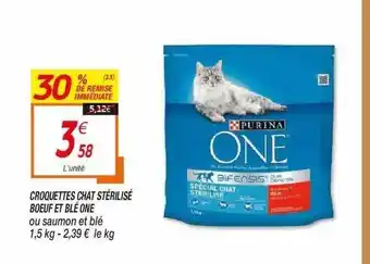 Netto Croquettes Chat Stérilisé Bœuf Et Blé One Purina offre