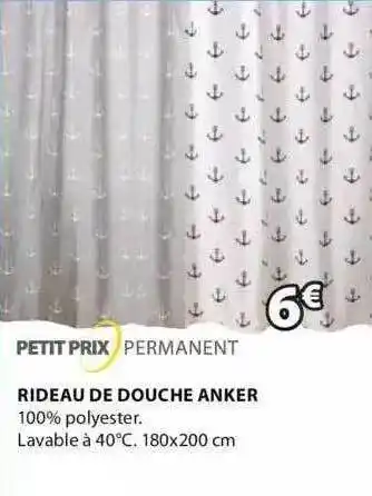 JYSK Rideau De Douche Anker offre