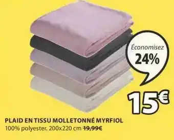 JYSK Plaid En Tissu Molletonné Myrfiol offre