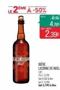 Match Biere licorne de noel offre