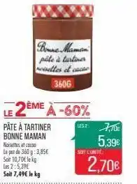 Match Pate a tartiner bonne maman offre
