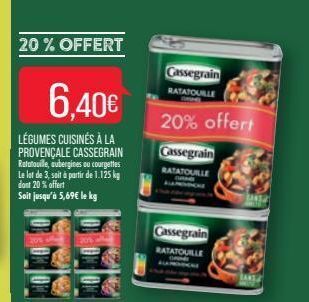 Match Legumes cuisines a la provencale cassegrain offre