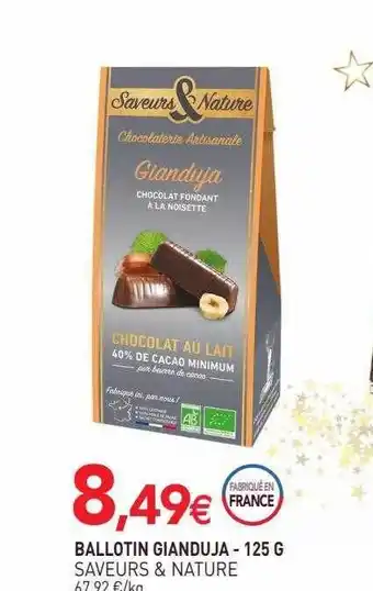 naturéO Ballotin gianduja saveurs & nature - 125 g offre