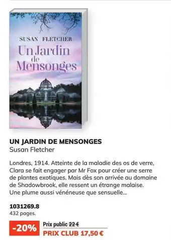 Un jardin de mensonges - susan fletcher