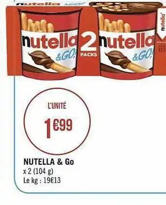 Géant Casino Nutella & go offre