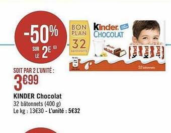 Géant Casino Kinder chocolat offre
