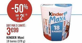 Géant Casino Kinder maxi offre