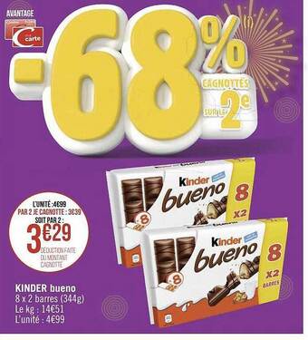 Géant Casino Kinder bueno offre