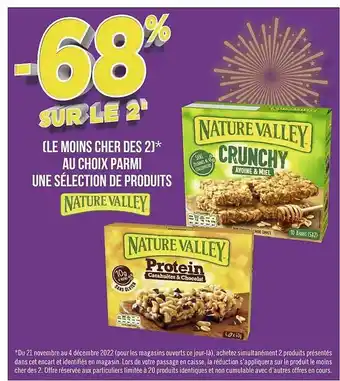 Géant Casino Produits nature valley offre