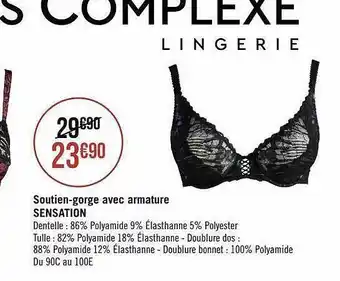 Géant Casino Soutien-gorge avec armature sensation offre