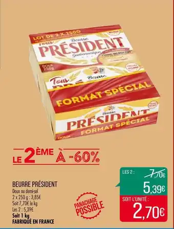 Match Beurre Président offre