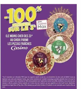 Géant Casino Les pizzas fraîches casino offre