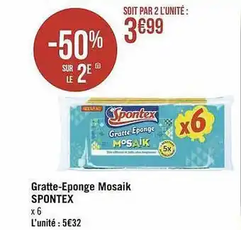 Géant Casino Gratte-éponge mosaik spontex offre