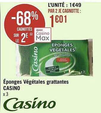 Géant Casino Éponges végétales grattantes casino offre
