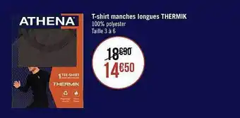 Géant Casino T-shirt manches longues thermik athena offre