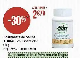 Géant Casino Bicarbonate de soude le chat les essentiels offre