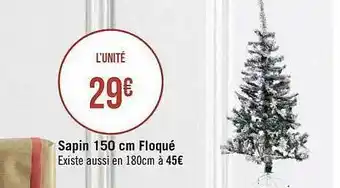 Sapin 150 cm floqué