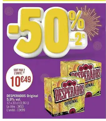 Géant Casino Desperados original 5,9% vol. offre