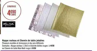 Géant Casino Nappe rouleau et chemin de table jetables mesa bella création offre