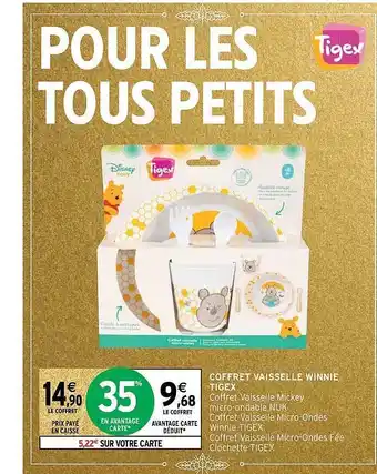 Coffret vaisselle winnie tigex