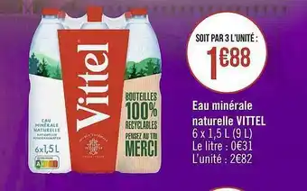Géant Casino Eau minérale naturelle vittel offre