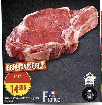 Géant Casino Viande bovine côte***à griller offre