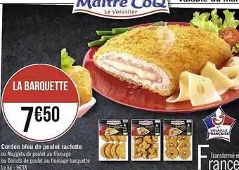 Géant Casino Cordon bleu de poulet raclette offre