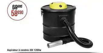 Géant Casino Aspirateur à cendres 20l 1200w offre