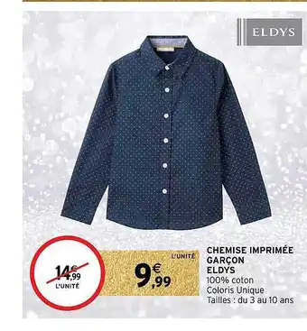 Intermarché Chemise imprimée garçon eldys offre