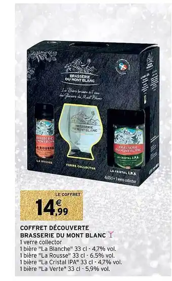 Intermarché Coffret découverte brasserie du mont blanc offre