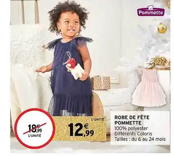 Intermarché Robe de fête pommette offre