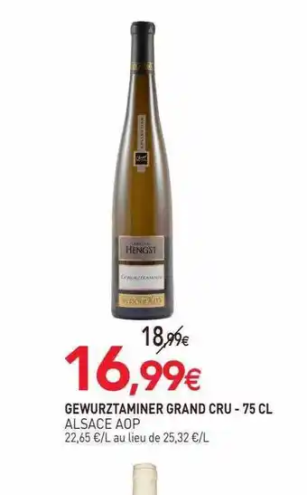 naturéO Gewurztraminer gran cru alsace aop - 75 cl offre