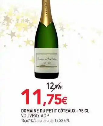 naturéO Domaine du petit côteaux vouvray aop - 75 cl offre