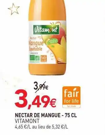 Nectar de mangue vitamont - 75 cl