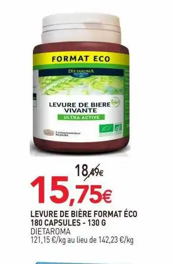 naturéO Levure de bière format éco 180 capsules dietaroma - 130 g offre