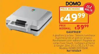 Trafic Gaufrier domo offre