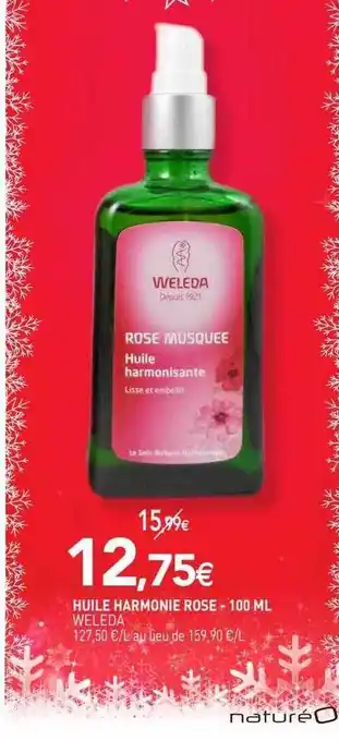 naturéO Huile harmonie rose weleda - 100ml offre