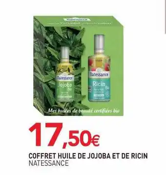 naturéO Coffret huile de jojaba et de ricin natessance offre