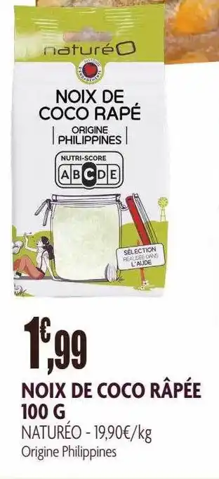 naturéO Noix de coco râpée naturéo 100 g offre